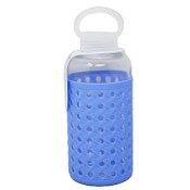 Wholesale - 32oz B. PURPLE RATTAN TEXTURE GLASS WATER BOTTLE C/P 18, UPC: 193242174667